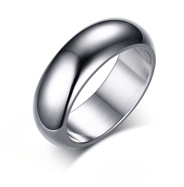 Personalized Men Rings Vacuum Plating Smooth Titanium Steel Ring