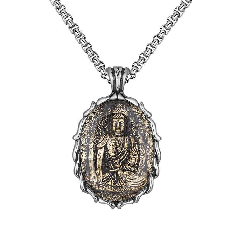 Steel Necklace – Vintage Zodiac Eight Guardians Amulet
