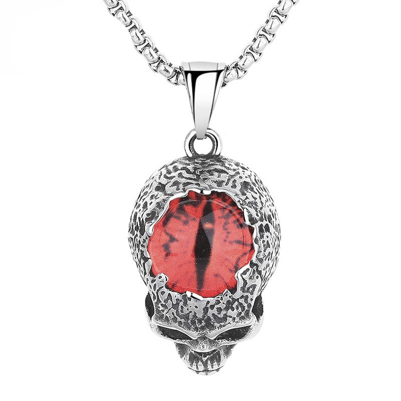 Steel Necklace – Vintage Viking Devil's Eye For Men