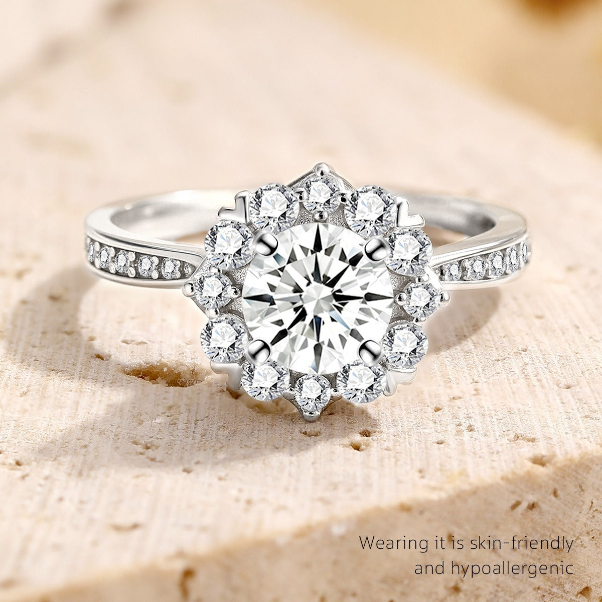 Carat Wedding S925 Sterling Silver Ring