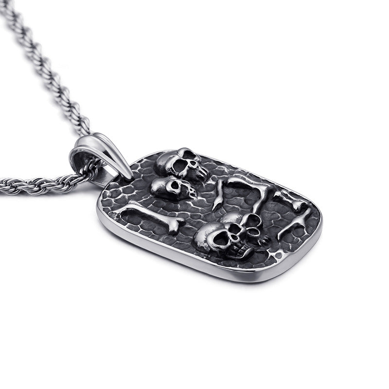 Punk Rock Skull Pendant for Men - Planderful Everyday Genie Collection