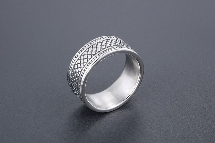 European American Retro Couple Ring Stainless Steel For Men