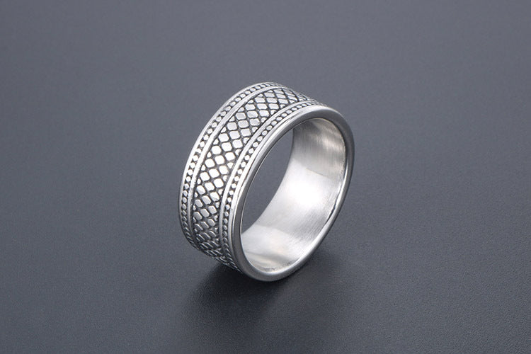 European American Retro Couple Ring Stainless Steel For Men