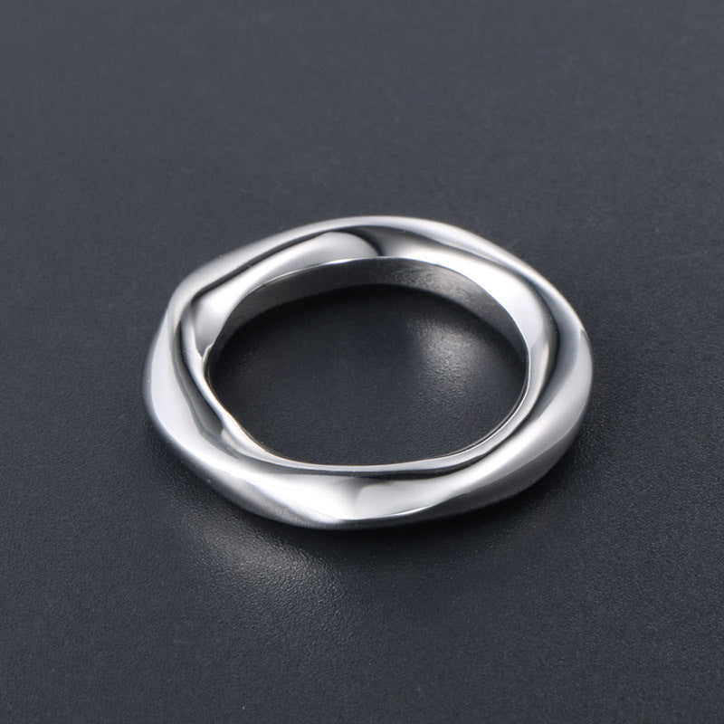 Fine Ring Ring – Couple Ring – Titanium Steel Tail Ring
