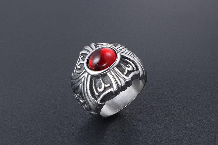 Unisex Titanium Steel Ring Two Tone Domineering Punk