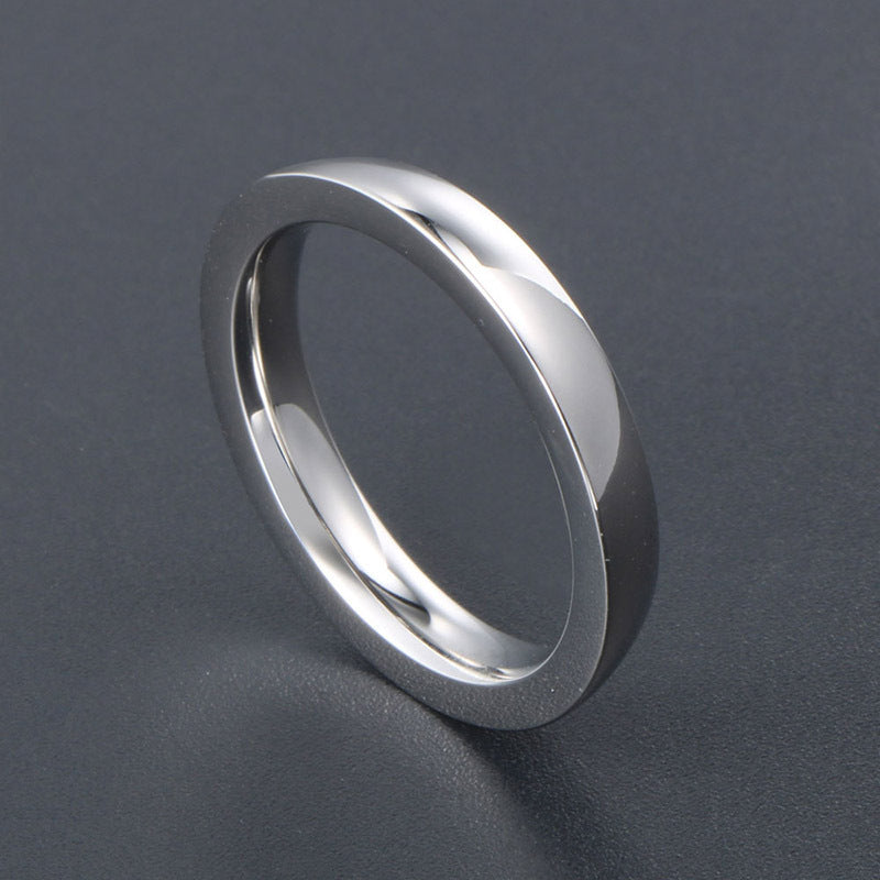Stylish Titanium Steel Couple Rings for Men and Women - Japanese and Korean Design