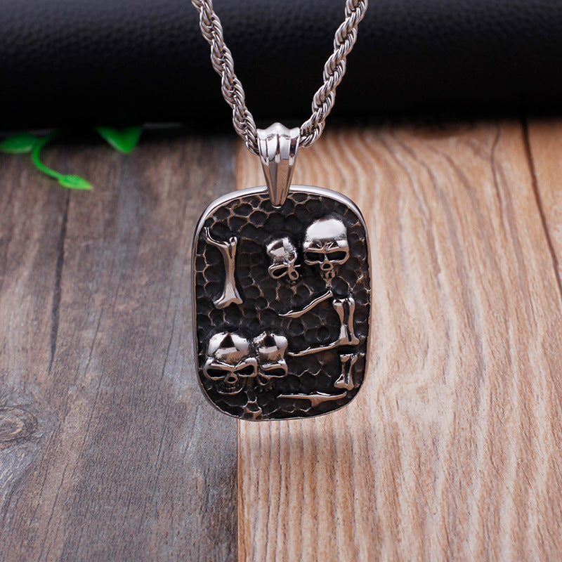 Punk Rock Skull Pendant for Men - Planderful Everyday Genie Collection