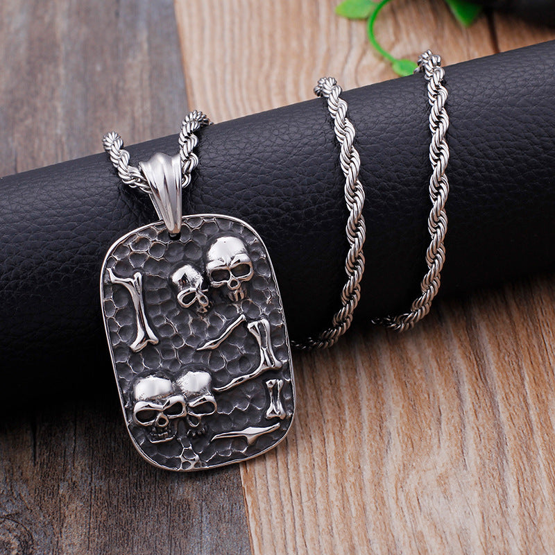 Punk Rock Skull Pendant for Men - Planderful Everyday Genie Collection