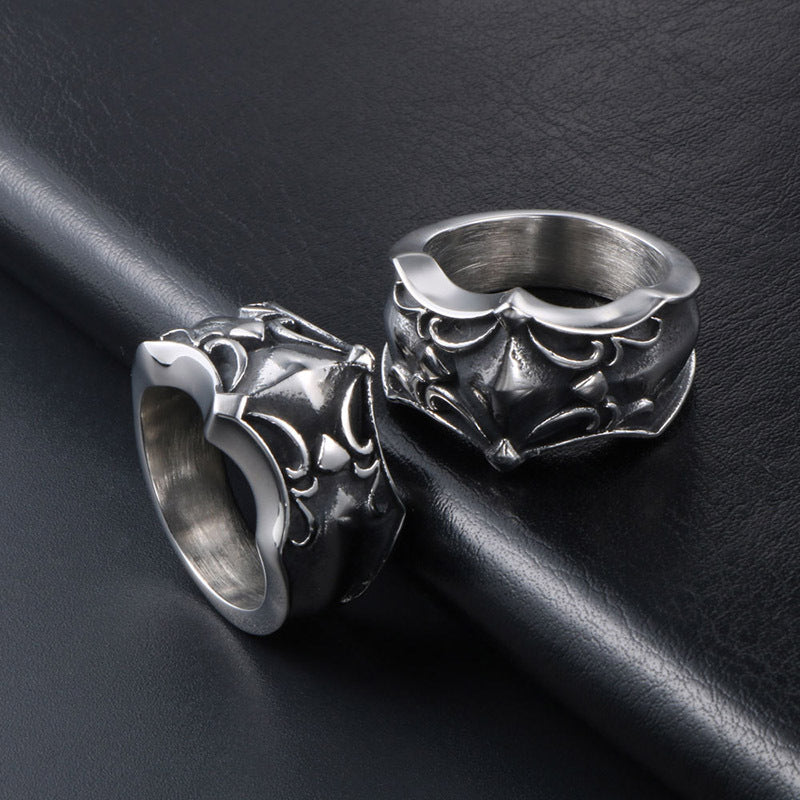 Titanium Steel Men's Retro Trend Ring - Wholesale Jewelry Collection