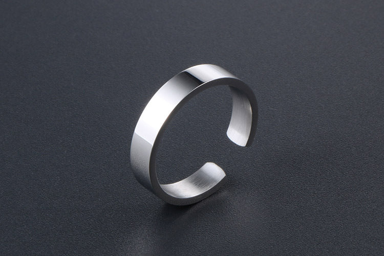 Korean-Inspired 18k Rose Gold Plated Titanium Steel Joint Tail Ring for Trendy Girls