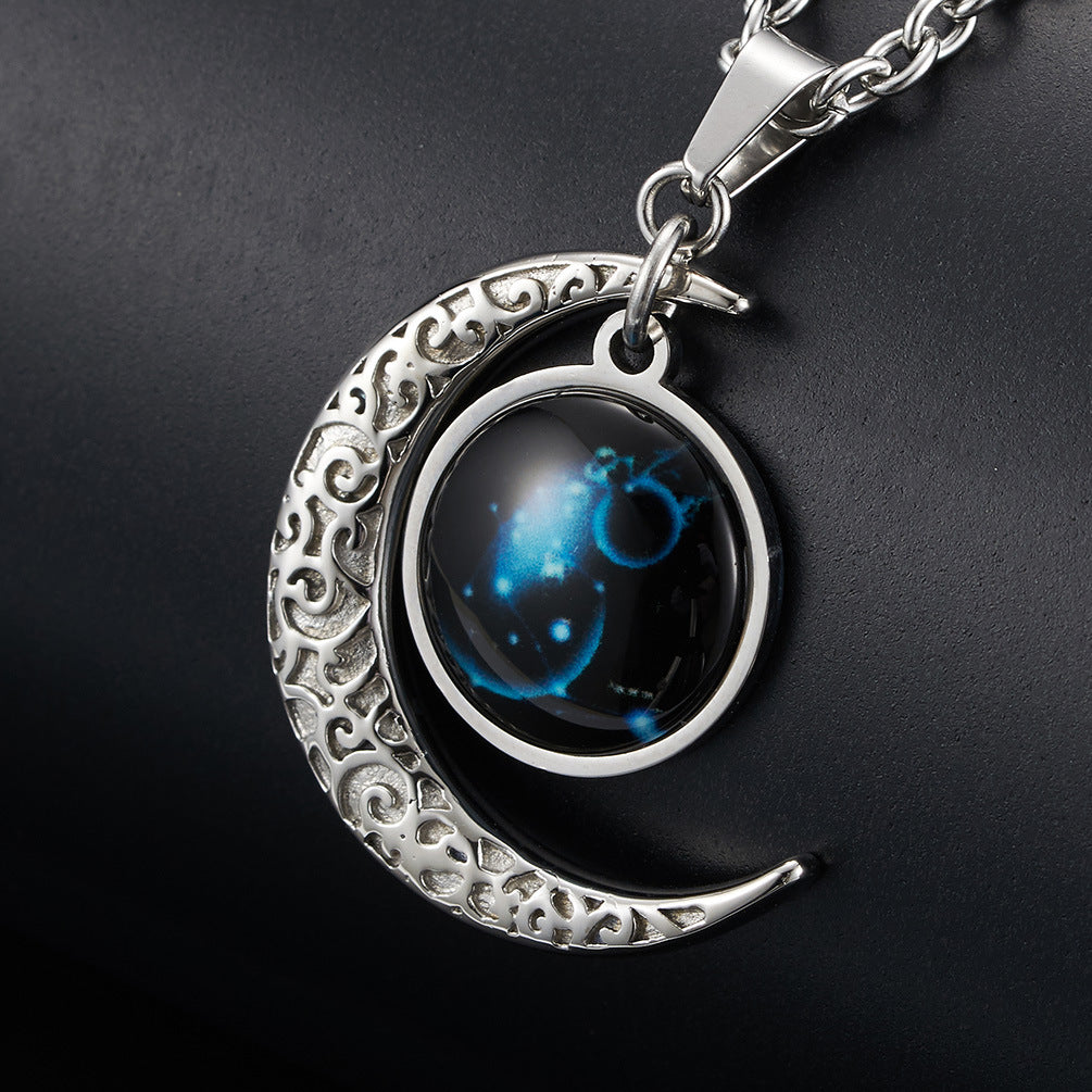 Ins Harajuku Constellation Starry Sky Luminous Pendant for Men