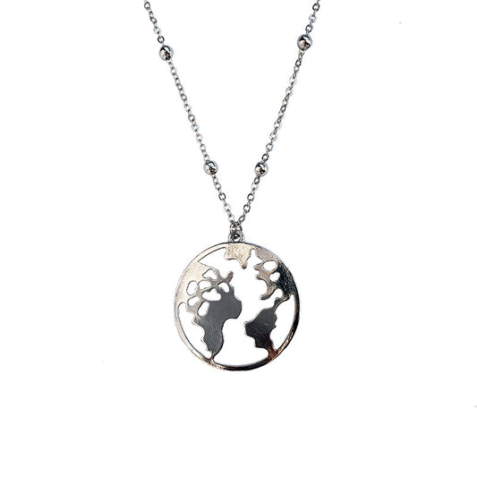 Worldly Charm Alloy Necklace - Elegant Sweater Chain for Women