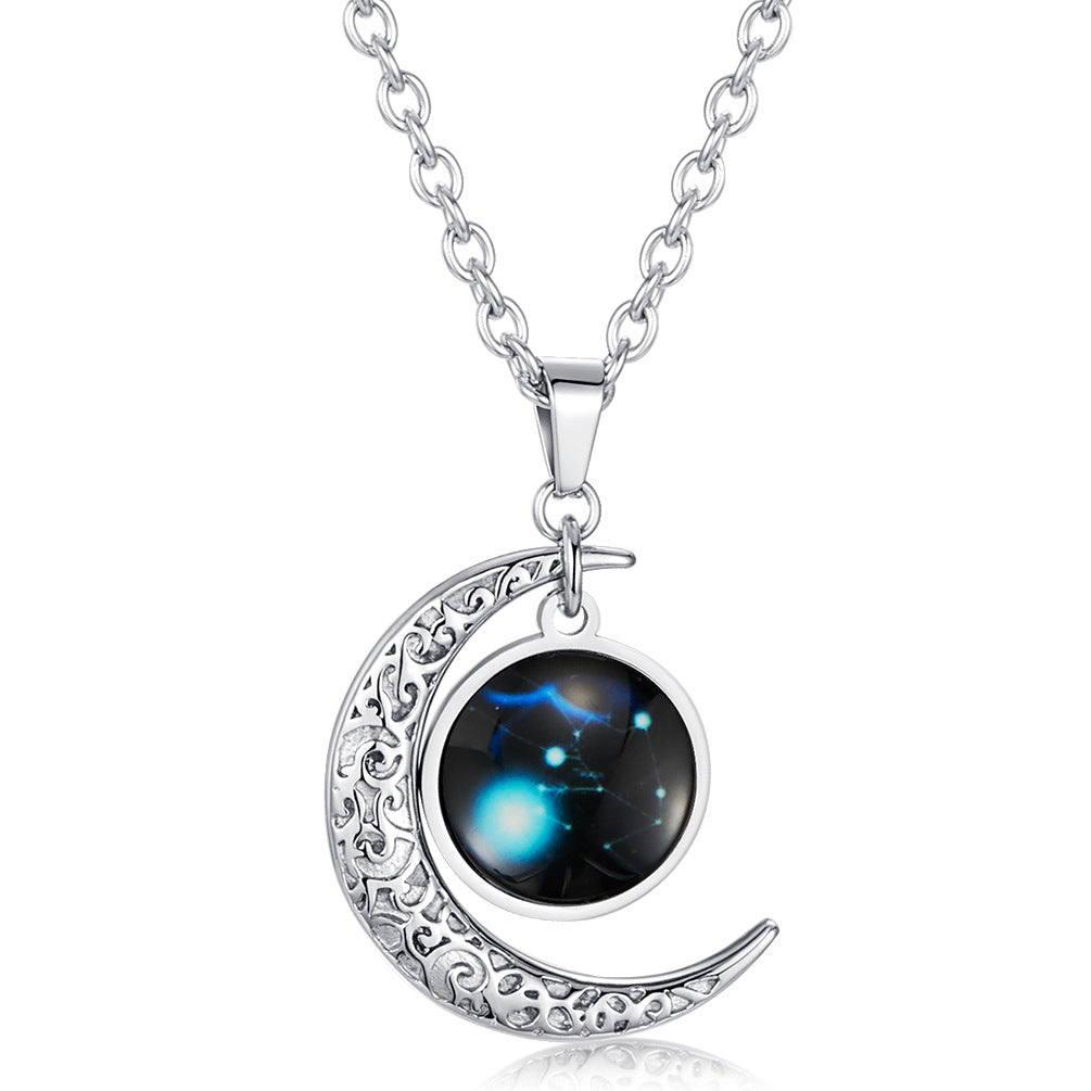 Ins Harajuku Constellation Starry Sky Luminous Pendant for Men