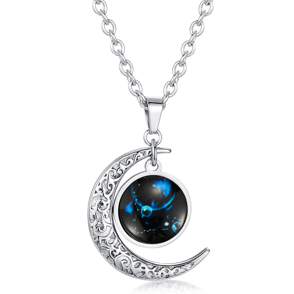 Ins Harajuku Constellation Starry Sky Luminous Pendant for Men
