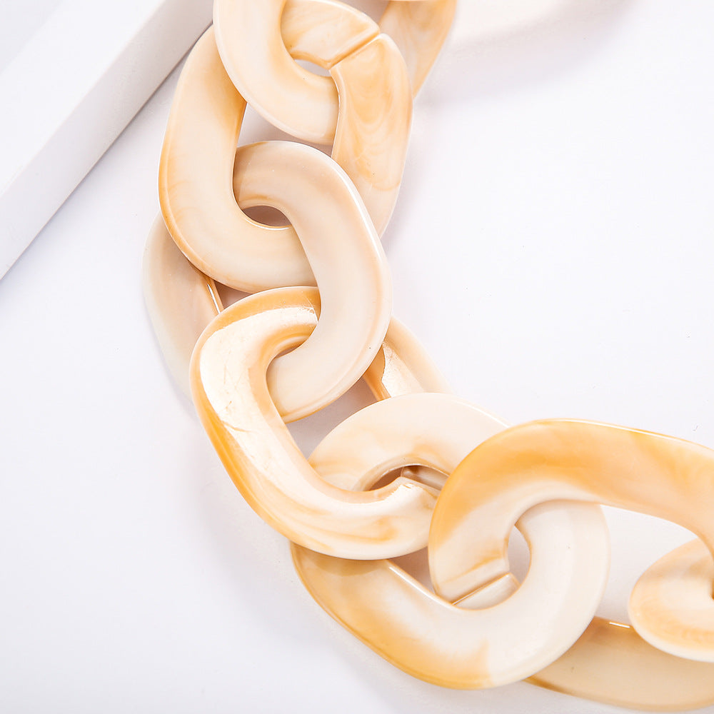 Cross-Border Jewelry Supply Set with Resin Necklace and Earrings, Top Selling in Europe and America