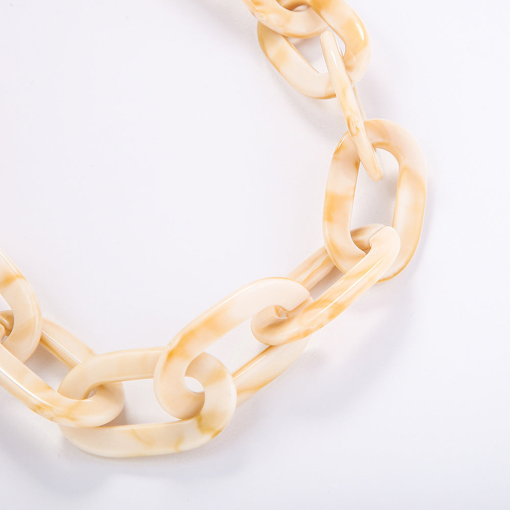 Cross-Border Jewelry Supply Set with Resin Necklace and Earrings, Top Selling in Europe and America