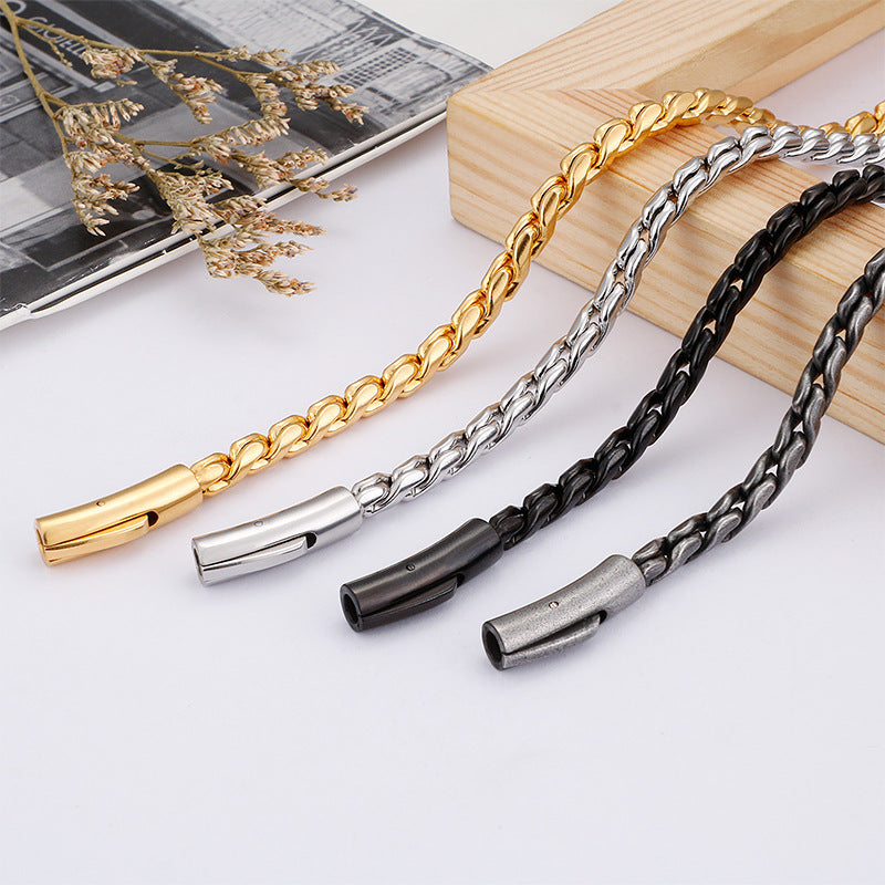 Korean Version Of Trendy Men's Single Chain Necklace, Jewelry, Men's Chain