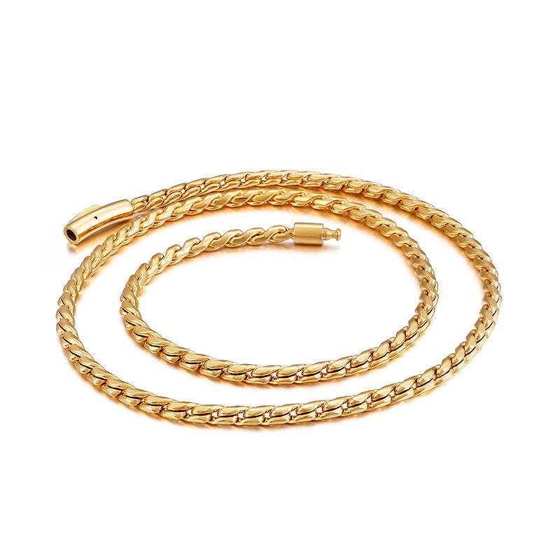 Korean Version Of Trendy Men's Single Chain Necklace, Jewelry, Men's Chain