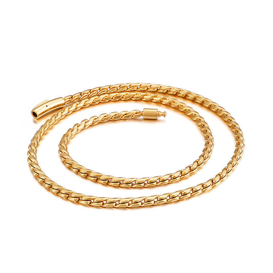 Korean Version Of Trendy Men's Single Chain Necklace, Jewelry, Men's Chain