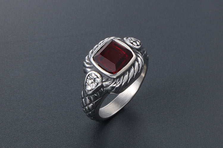 European American Antique Ring Domineering Punk Jewelry