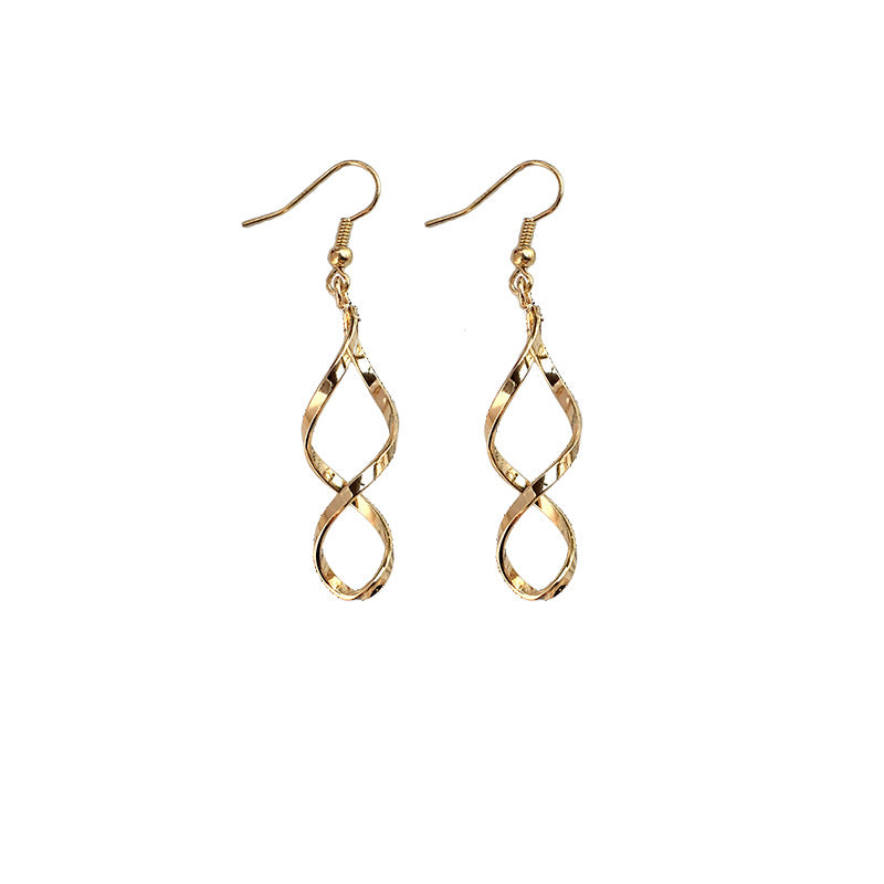 Twisted Metal Drop Earrings - Vienna Verve Collection