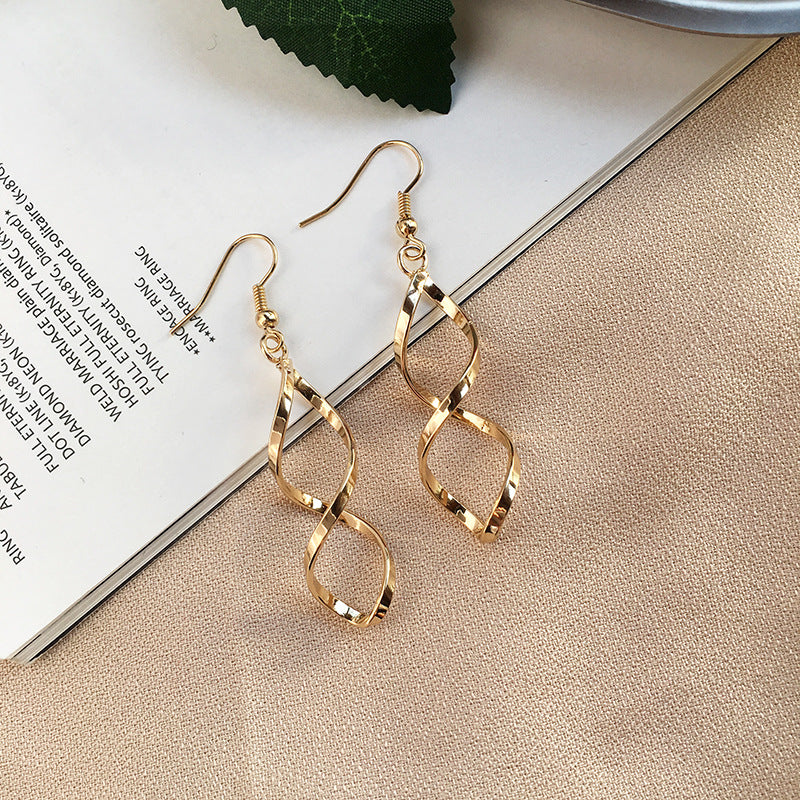 Twisted Metal Drop Earrings - Vienna Verve Collection