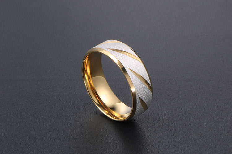 Customizable Titanium Steel Men's Fashion Ring - Wholesale Accessories Collection