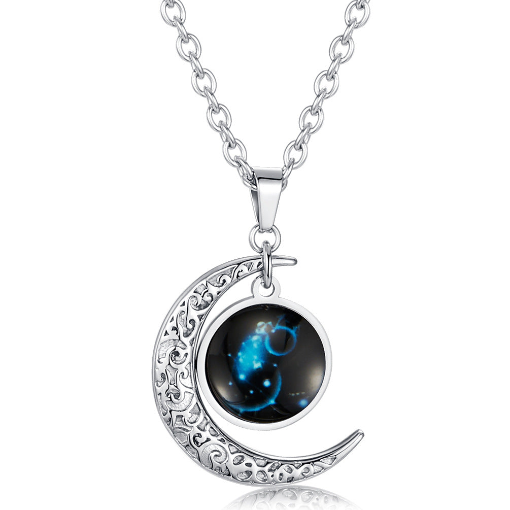 Ins Harajuku Constellation Starry Sky Luminous Pendant for Men