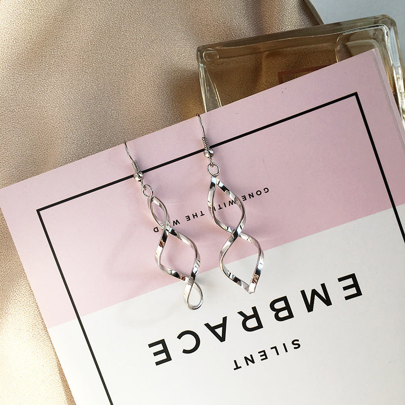 Twisted Metal Drop Earrings - Vienna Verve Collection