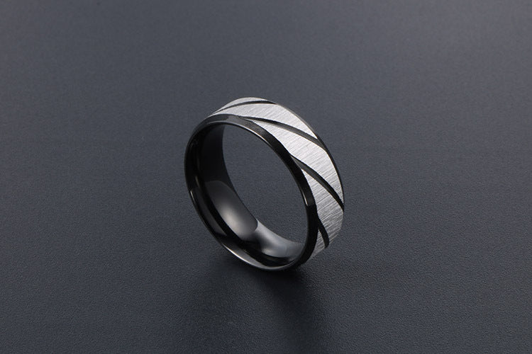Customizable Titanium Steel Men's Fashion Ring - Wholesale Accessories Collection