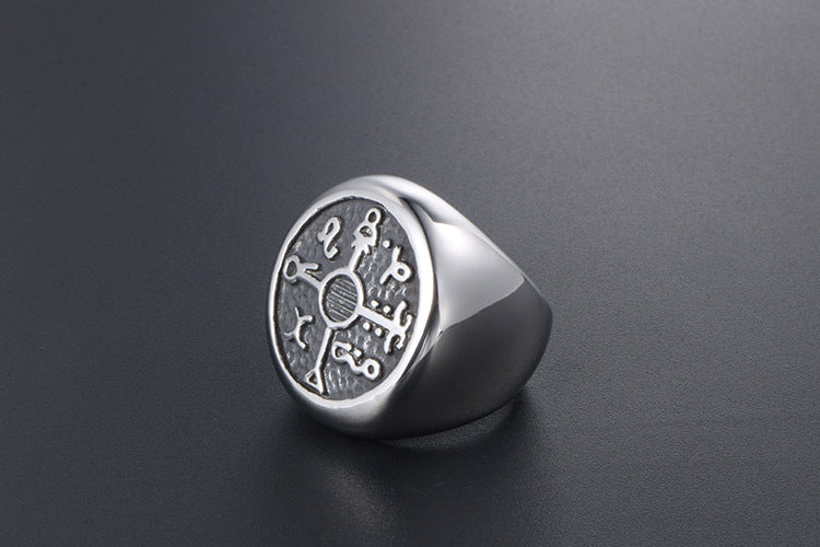 Korean Fashion Titanium Steel Ring For Men Nightclub Rock