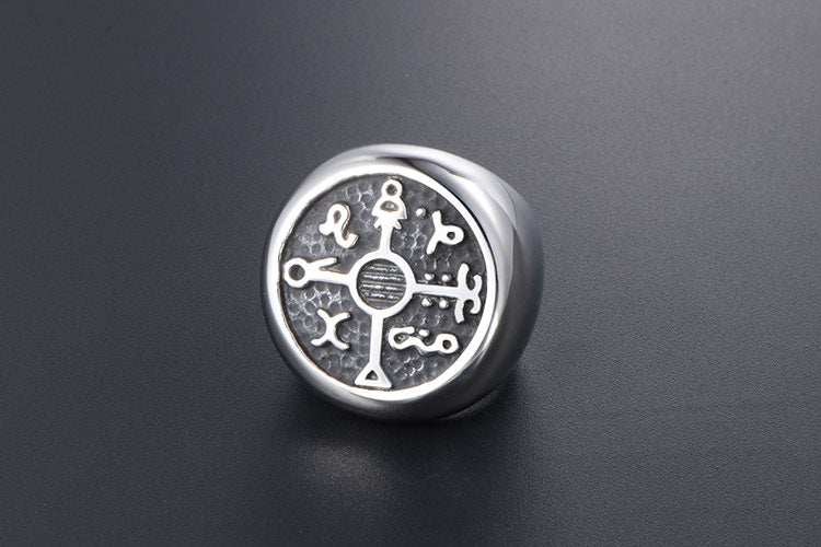 Korean Fashion Titanium Steel Ring For Men Nightclub Rock