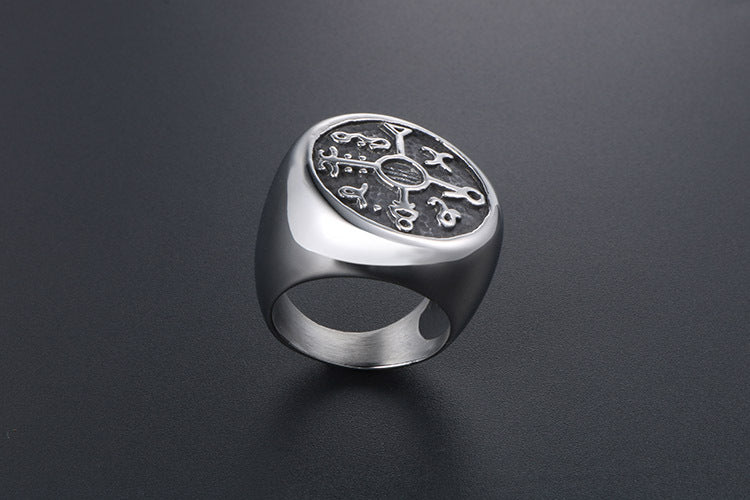Korean Fashion Titanium Steel Ring For Men Nightclub Rock