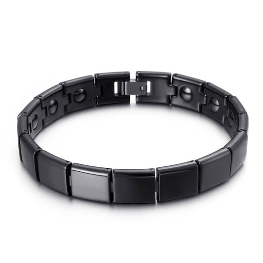 Stylish Titanium Steel Multi-Color Ceramic Magnet Bracelet for Men and Women Couples