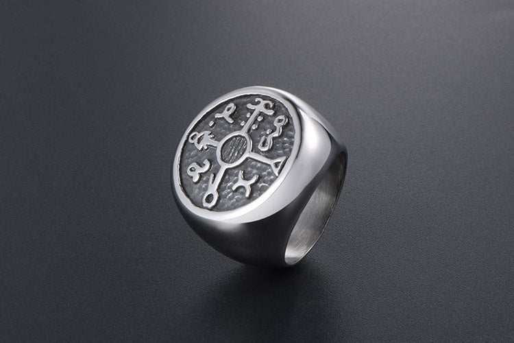 Korean Fashion Titanium Steel Ring For Men Nightclub Rock