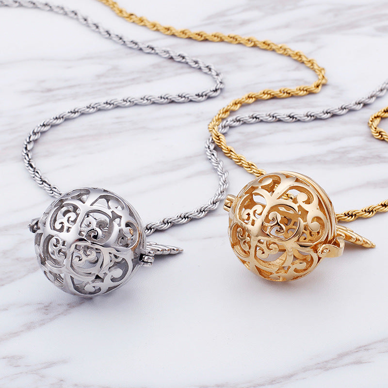 Musical Pendant Diffuser with Metal Cage - Unisex Fashion Jewelry by Planderful