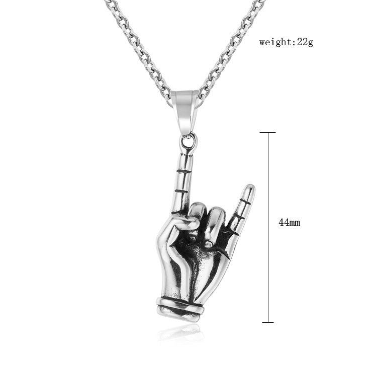 Planderful Titanium Steel Pendant Necklace Unisex Punk Rock Protection Statement Jewelry For Men And Women