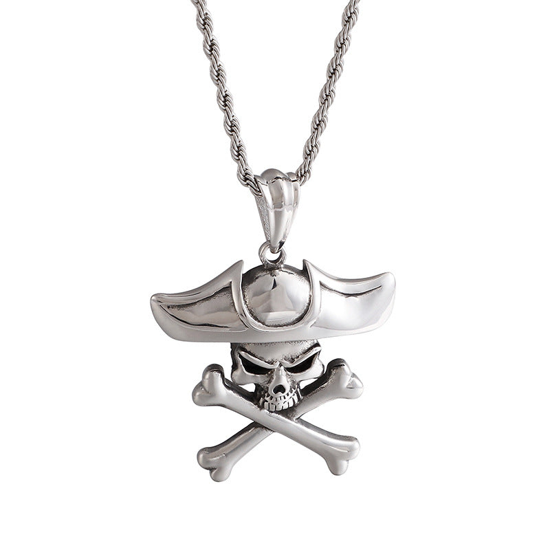 Skull & Crossbones Men's Pirate Pendant