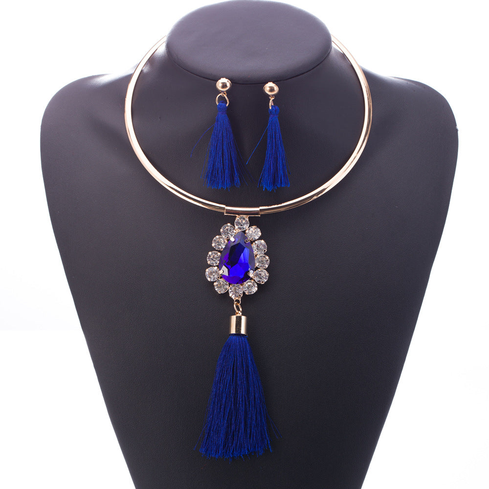 Exotic Savanna Rhythms Necklace and Earring Set