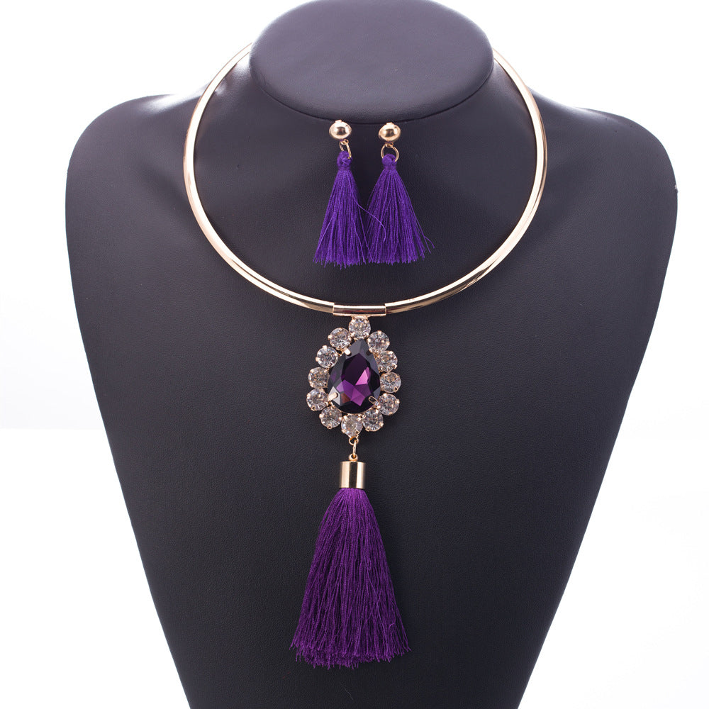 Exotic Savanna Rhythms Necklace and Earring Set