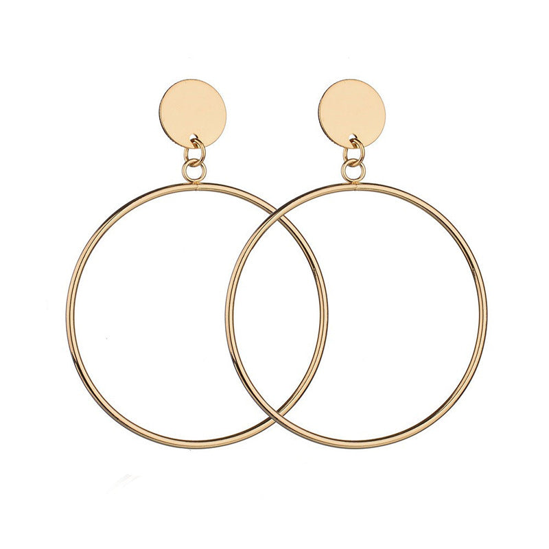 Fashionable Metal Circle Earrings Bulk Purchase Opportunity
