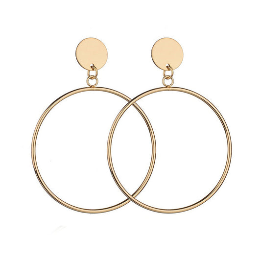 Fashionable Metal Circle Earrings Bulk Purchase Opportunity