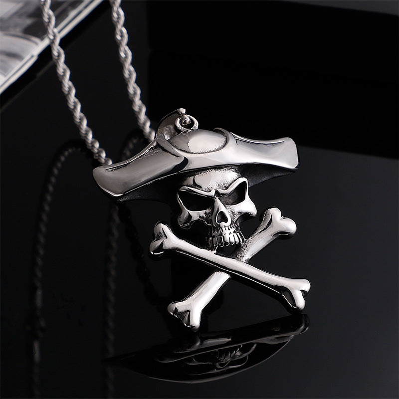 Skull & Crossbones Men's Pirate Pendant