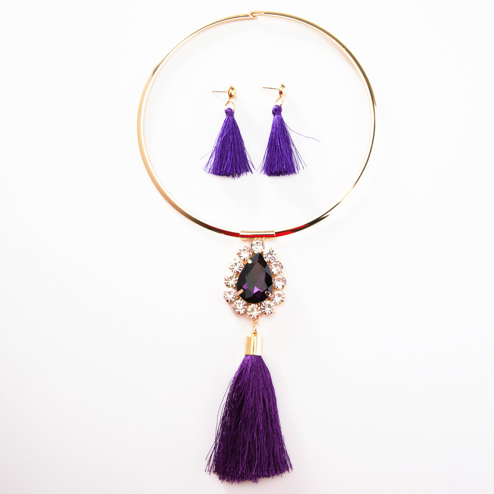 Exotic Savanna Rhythms Necklace and Earring Set