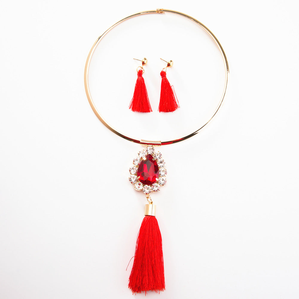 Exotic Savanna Rhythms Necklace and Earring Set