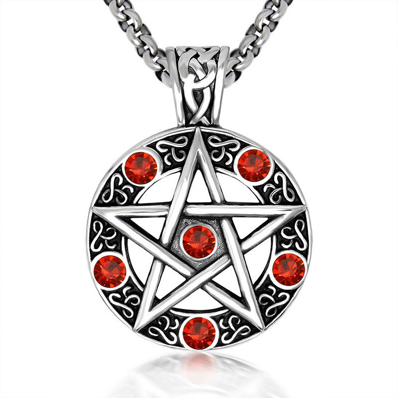 Customizable Couples Pentagram Necklace - Trendy Korean Gift for Him