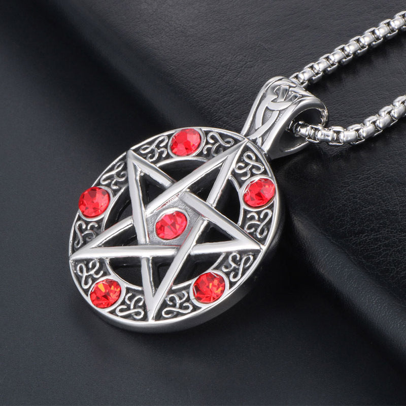 Customizable Couples Pentagram Necklace - Trendy Korean Gift for Him