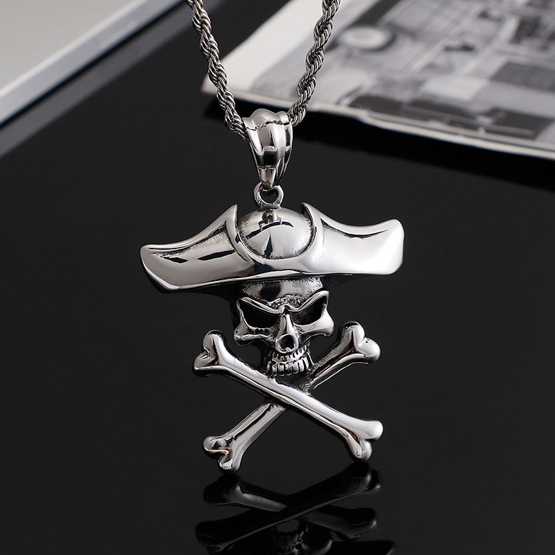 Skull & Crossbones Men's Pirate Pendant