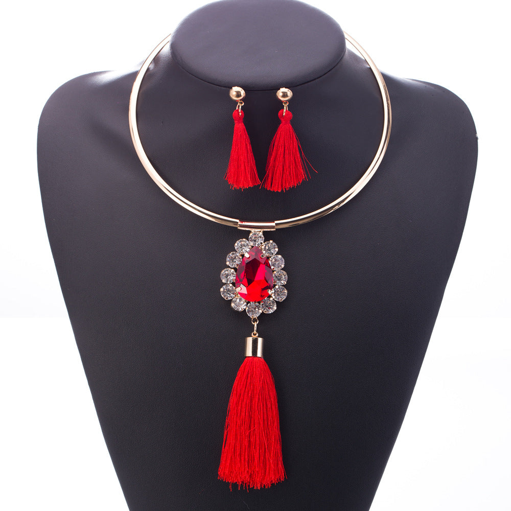 Exotic Savanna Rhythms Necklace and Earring Set