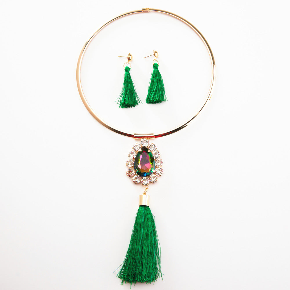 Exotic Savanna Rhythms Necklace and Earring Set